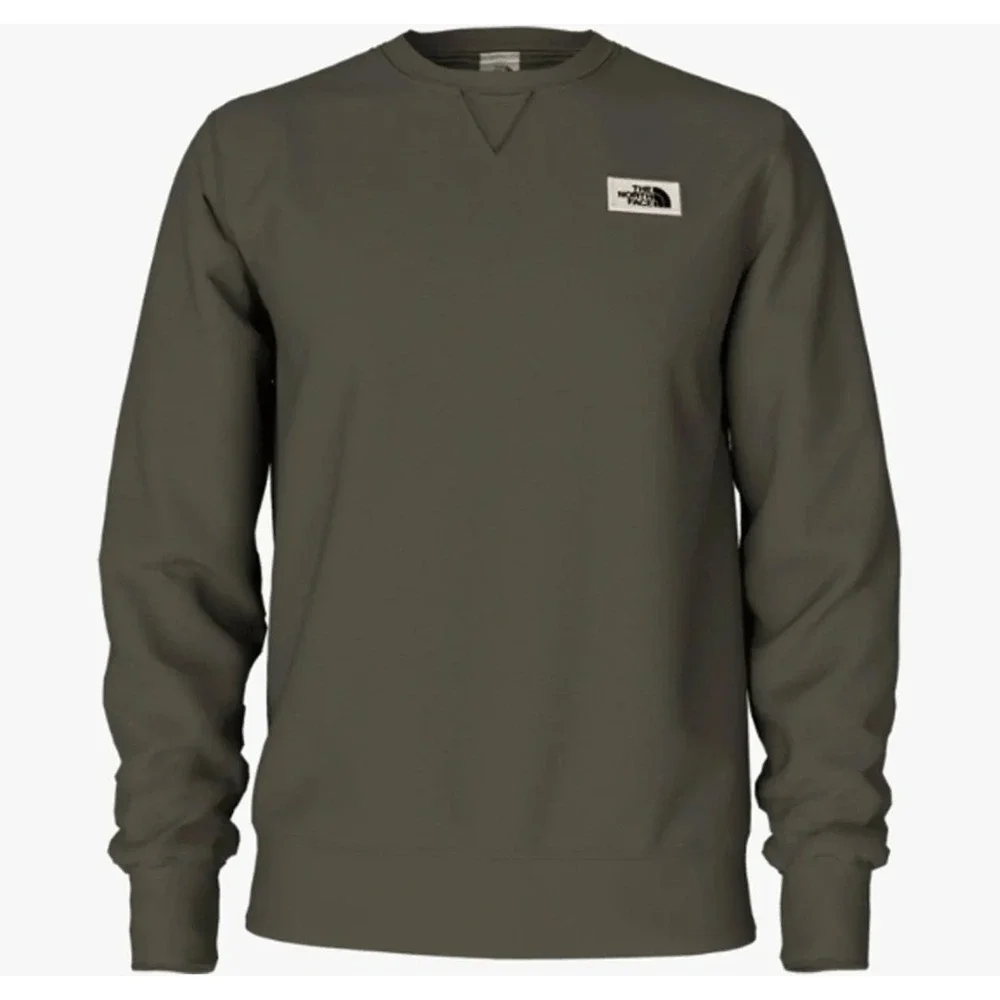 The North Face‎ Heritage Patch Crew Sweatshirt New Taupe Green XXL New With Tags